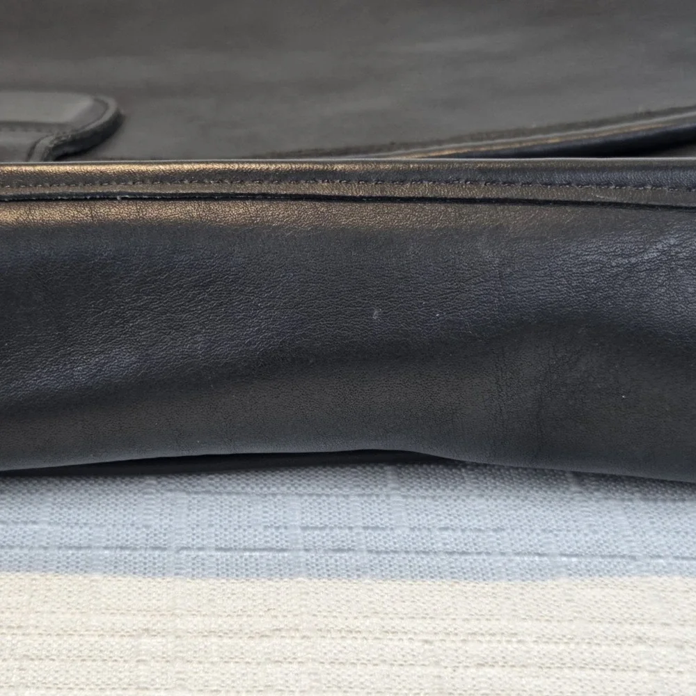 Coach Vintage Black Metropolitan Messenger Bag Leather Briefcase Authentic #5180